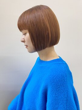 ミィ 表参道(mee.) 黒髪/グレーベージュ/レイヤーロング/前髪パーマ/表参道