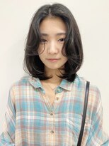 モリオフロムロンドン 松戸店(Morio from London)&nbsp;【松戸　石山】くせ毛風黒髪レイヤーミディアムボブ