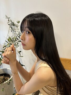 ケーツー 谷町(K-two) ツヤサラロングストレート*酸性ストレート&酸性縮毛矯正*黒髪