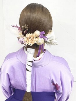 アーミー(Aremy)の写真/卒業式/入学式などの袴や訪問着の着付けもお任せ♪ヘアセットまでトータルで華やかに彩るお手伝いをします*