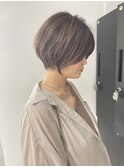 大人可愛いショートボブ☆ひし形小顔ショート 堀江