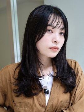 ビュートリアム265(BEAUTRIUM 265) ◆レイヤーカットロング/韓国レイヤー/暗髪/アッシュグレージュ