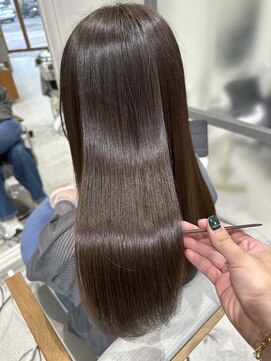 リュドール 春日井店(Rue D'or) Rue D'or春日井×櫻枝 ロング×美髪くすみブラウン