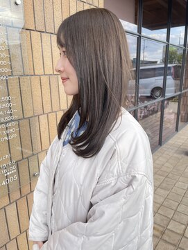 シーツー 川口店(C2) レイヤーカット×オリーブベージュ