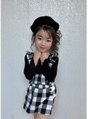 ポニーテール かわいく カール サイド ヘアアレンジ