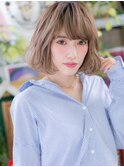 大人可愛いくすみベージュ韓国風巻きボブh3戸田公園10代20代30代