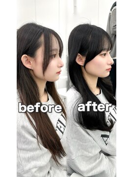 アマトウキョウ アユンチェ(AMA TOKYO×AYUNCHE) 前髪顔まわり韓国ヘアレイヤーカットサイドバンク2wayバンク韓国