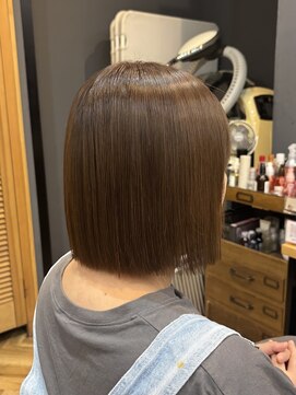 アルター(aL ter) 【ボブ×縮毛矯正】暗めカラー/グランマッシュ/鎌取/林愛華