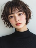 くせ毛活かし×ナチュラルボリュームショート[西宮北口]