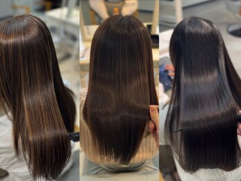 アイディアー スタジオコウベ(i-Dear studio Kobe)の写真/厳選された髪質改善トリートメントで“うるツヤ髪”へ＊くせ毛もパサつきもなめらかに変わる感動の質感◎