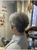 70代　ショート　ニュアンスパーマ
