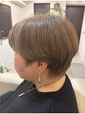 ブリーチなしベージュショート