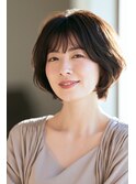 丸みショートボブ