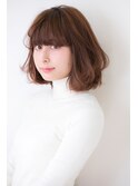 【aRiettaスタイル】くすみグレージュ/秋冬/小顔/フェミニン