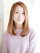 ヘアメイク ナル(hair make nalu) かきあげバングのハイトーンストレート