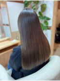 ekolu style 383/アッシュグレージュ/サラツヤロング