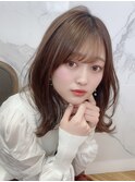 垢抜けシースルーバング☆愛されミディアム　新宿代々木