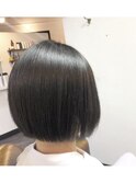 縮毛矯正でもナチュラル質感＊艶ミニボブ【カミケン方木田店】