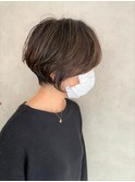 白髪ぼかしグレージュコンマヘア