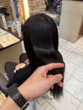 アルターリアン(aL ter LieN) くびれヘア/アプリコットオレンジ/ハイライトカラー