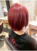 【横浜/横浜駅】艶感レッド×美フォルムボブ