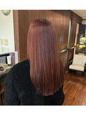 ピンクブラウン/ピンク系カラー/ストレートロング