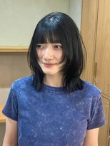 コミレ(COMILE)&nbsp;ブルーグレー/ブリーチなし/透明感カラー/レイヤーカット