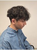 刈り上げマッシュ波巻きスパイラルパーマ