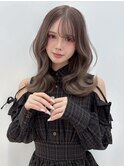 ブリーチカラー×ミルクティーベージュ◎韓国風くびれヘア