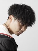 束感マッシュ 刈り上げ 黒髪 スパイラル