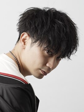 ゴート(GOATO) 束感マッシュ 刈り上げ 黒髪 スパイラル