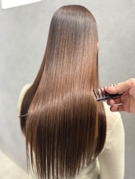 ハーシーバイアポロ 相模大野(HERSHE by apollo) x髪質改善/ホワイトグレージュ/レイヤーカット/チェリーブラウン