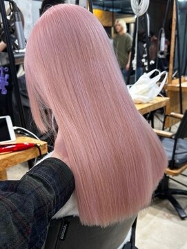 ピンク/ブリーチカラー/髪質改善/レイヤーカット