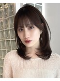 ココアベージュ/黒髪/クラゲヘアー/オリーブグレー/ボブ/表参道