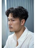 ラルフカールラウンドマッシュフェザーパーマメンズパーマ眉毛