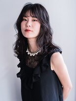 ヘアークラフト(Hair Craft)&nbsp;暗髪パーマ×ミディアムレイヤーカット【岡山】ゆるふわパーマ