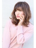 2030代40代50代ウエーブミディアム似合わせカットメルティカラー