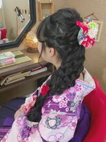 ヘナ ヘアサロン 花々 編み下ろしヘアセット
