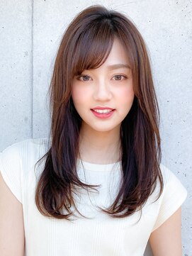 アグノス 青山(Agnos) 小顔カットロングレイヤー♪セミウェットウェーブオリーブカラー