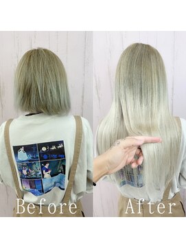 エクステ専門店あるじゃんすー 柏店 ホワイトブロンド#シールエクステ#ナチュラルモード#柏