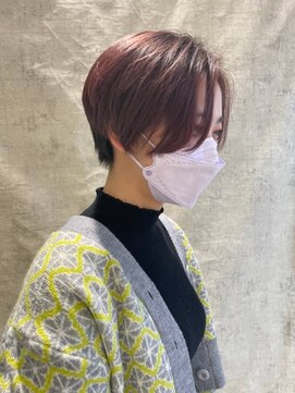 ヴァンカウンシル 豊橋店(Van Council) 大人っぽ♪ハンサムショート×カシスピンク☆