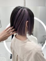 ハイブ 金沢(Hive)&nbsp;ハイトーンカラーインナーカラーショートボブミニボブ髪質改善