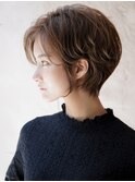 ショートカット×ひし形ショートボブ×前髪あり20代30代40代 s03