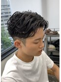センターパート ニュアンスパーマ 緩めパーマ スパイラル