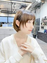 ファンナギンザ(FaNNa ginza) フェイスレイヤーショート//グレージュ/シースルーバング/ボブ