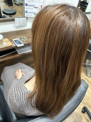 髪質改善カラー 艶髪 カシスピンク 奈良大和八木