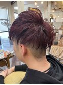 メンズ深みレッド チェリーブラウン