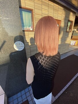 ラッコのおひるね ブリーチ2回コーラルオレンジベージュ