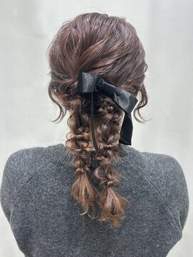 サクララ(Sakura la) ツイン編みおろし/アップヘア/参列ヘア/ヘアアレンジ