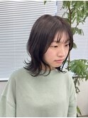 【Meenaハザマ】くびれヘア×カーキグレージュ
